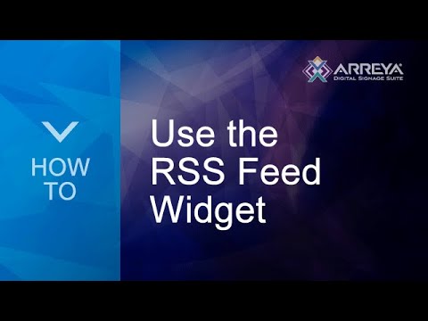 How To: Use the RSS Feed Widget