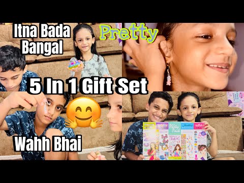 Girls Gift Set 5 in 1| Bacho ki interesting Activity | So much fun 🤗|Owais Aayat ki Masti