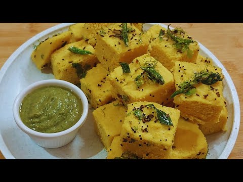 1 कप चना दाल से बनाये 400 ग्राम से ज्यादा खमन बाजार जैसा |Vati Daal na khaman & khaman chutney