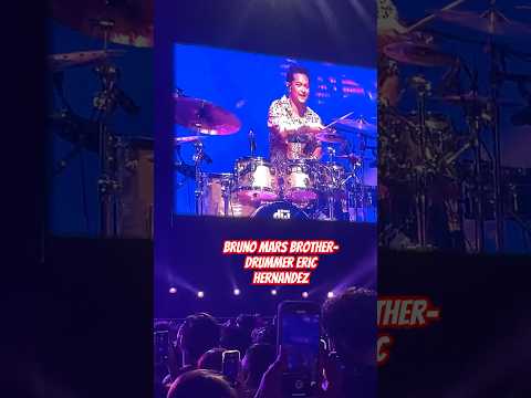 Bruno Mars Drummer is his brother Eric Hernandez  #concert #singapore #brunomars  #brunomarsconcert