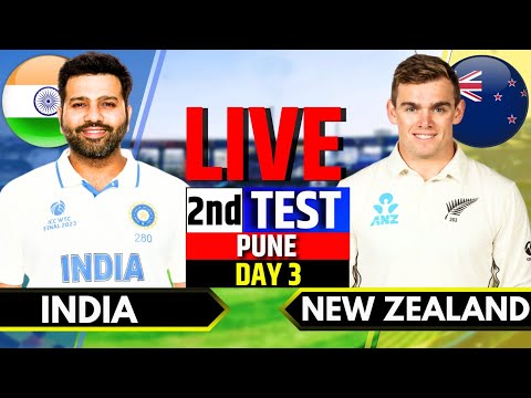 India vs New Zealand, 2nd Test, Day 3 | IND vs NZ Live Match | Live Cricket Match Today, Session 3