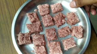 (Lockdown no. 11)नारियल की गुलाबी बर्फ़ी , How to make gulabi barfi of coconut without milk.