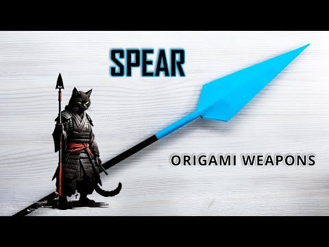 Make a Realistic PAPER SPEAR in 7 Minutes - Origami Weapon Craft