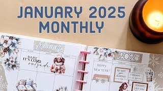 January 2025 Monthly Plan With Me Inspired by One of my Patrons! Big Happy Planner -  Winter Theme