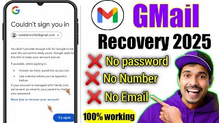 How To Recover Gmail Account 2025 || Gmail Account Recovery 2- step Verification Forgotten Password