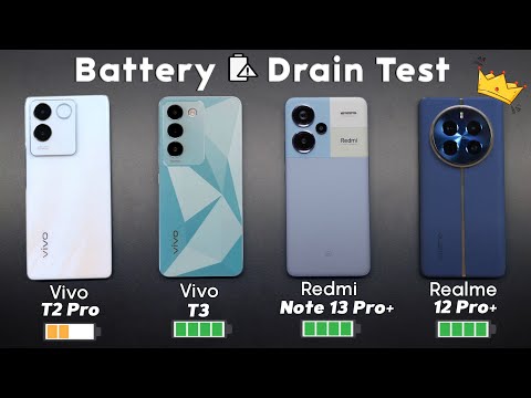 Vivo T3 vs Vivo T2 Pro / Redmi Note 13 Pro Plus / Realme 12 Pro Plus Battery Drain Test