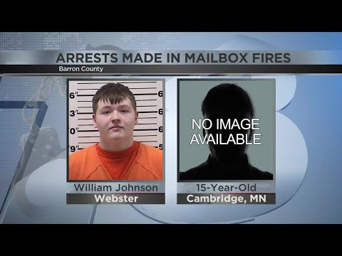 Two teens arrested after multiple mailboxes lit on fire in Barron County