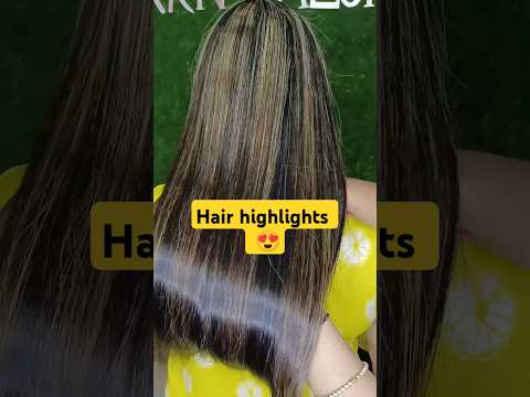 Ash Blonde Hair Colour l Smoothing With Highlights Result l Long Hair Highlights #hairstyle #beauty