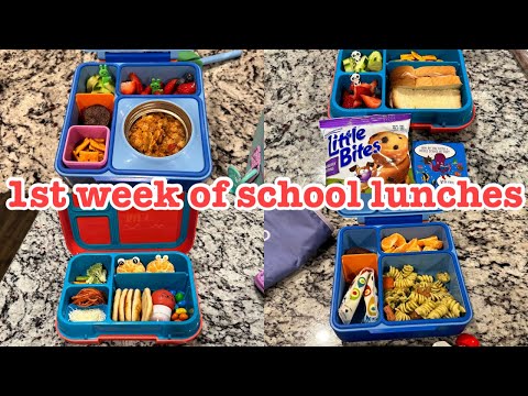 1st week of school lunches !!! Back to school Lunchbox ideas / bento lunchbox ideas / school lunches