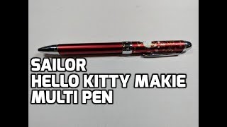 Sailor Maki-e (Makie) Hello Kitty Multi-Function/Multi Pen Unboxing and Review