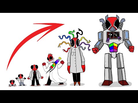 Drawing Red Growing Up Evolution from Rainbow Friends-Roblox 👍 @EasyLittleDrawings