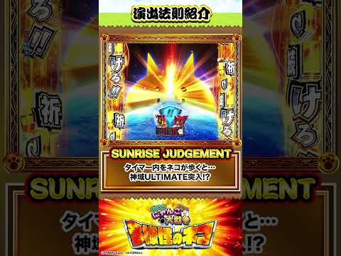 〈P にゃんこ大戦争 多様性のネコ〉【演出法則紹介】⑪SUNRISE JUDGEMENT #パチンコ #Pにゃんこ大戦争 #shorts