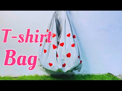 Turn Old T-Shirt Into Stylish Handbag 🛍️ No Sewing Required?