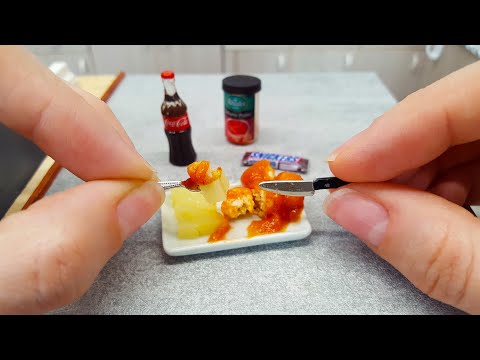 Mini meatballs in tomato sauce🍅🍅/ mini cooking / mini food / tiny kitchen / ASMR / miniature cooking