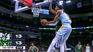 Wemby ADJUSTS MID-AIR for a CRAZY Circus Layup on Giannis 😱