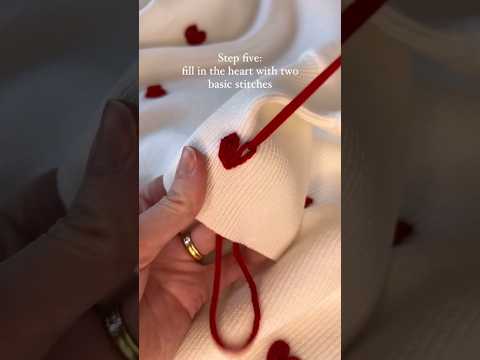 Small heart stitching tutorial❤️ #tutorial #stitchingideas #stitchingtutorials #fashiontrends #fyp