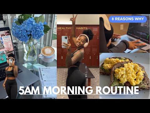 5AM MORNING ROUTINE: PRODUCTIVE HABITS + BENEFITS OF AN EARLY MORNING ROUTINE