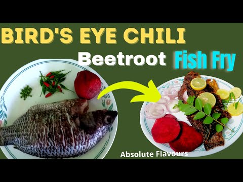 Kandari Beetroot Fish Fry |  Birds eye chilli Fry | Birds eye chilli Beetroot Fish Fry