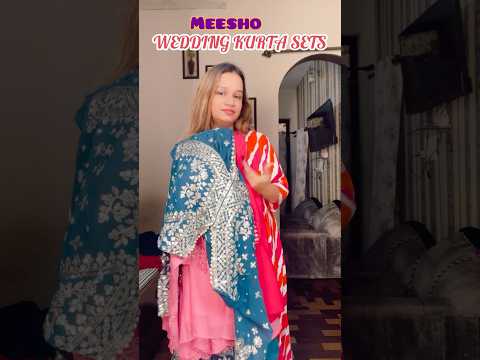 Meesho wedding sharara set #meesho #meeshokurtiset #meeshohaul #meeshofinds #youtubeshortsvideo