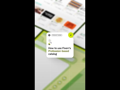 How to use Fiverr's Profession-based catalog. #shorts #fiverr