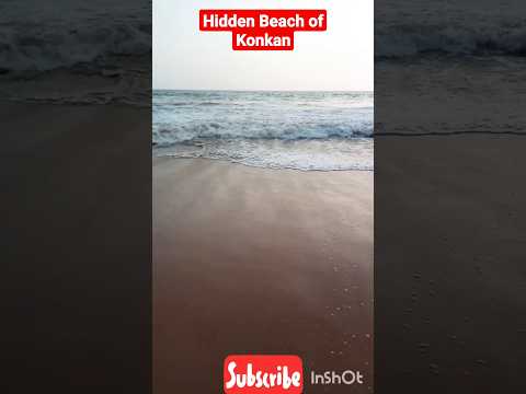 Hidden Beach 🏖️ of Konkan #shorts #shortsfeed #ytshort #youtubeshorts #sea #hiddenbeach #beach