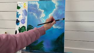 How To Paint BIRDS OF PARADISE acrylic Tutorial