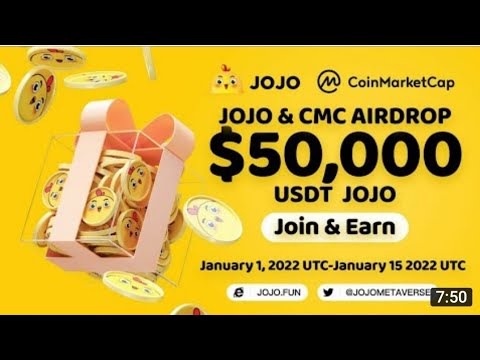 JOJO Airdrop Process 🔥 Join CoinMarketCap Airdrops 🔥Find Legit Airdrop 🔥 77 Âpk