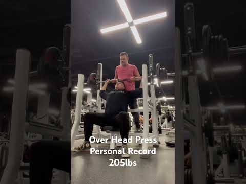 Overhead past personal record 205lbs #gym #gymmotivation m