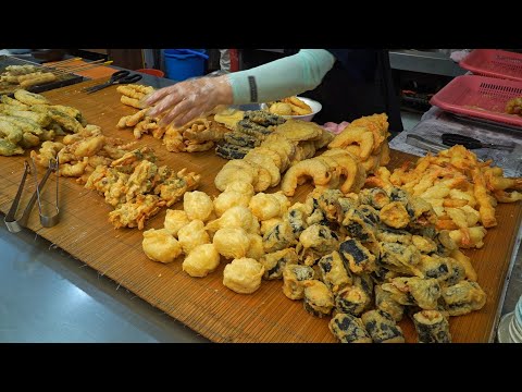 직원만 7명!! 줄서서 먹는 서남신시장 일품 바우떡볶이 :: Spicy Rice Cake ::  Crispy Fried Foods :: Korean Street food