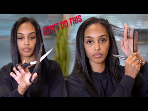 This May Be The Reason Your HAIR Isn’t GROWING. How to Trim your Hair at Home!