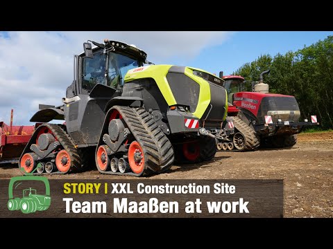 Maaßen Civil Engineering Part 8 – Construction Site Action (Claas Xerion 12.650 + Mega Project)