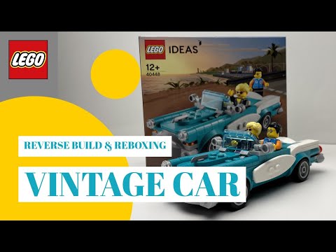 LEGO Ideas Vintage Car Unbuilding and reboxing - Reverse Build #shorts