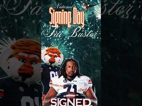 Auburn Football Signs OL Tai Buster