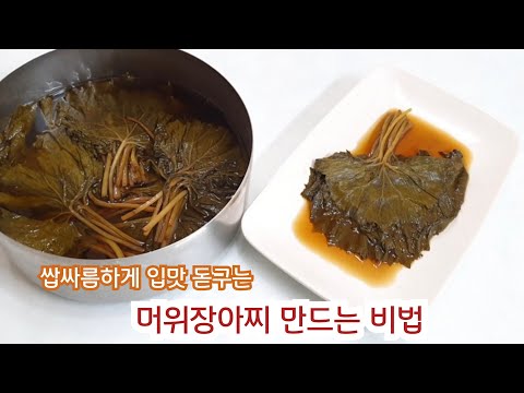 장아찌 중에 최고 쌉싸름한 맛이 매력적인 머위장아찌 담그는 법 /머위잎 냉동에 보관하는 방법/머위잎이 헝클어 지지 않게 이쁘게 장아찌담그는법/