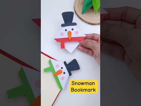 Super Cute Snowman Bookmark idea for all Bookworms #snowman #bookmark #books #cute