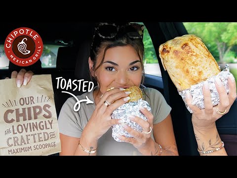 Eating the VIRAL Chipotle TOASTED BURRITO! *Mouthwatering!!*