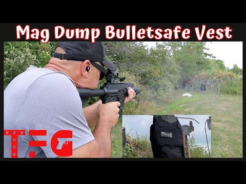 Extar EP9 Mag Dump on a Bulletsafe VP3 Soft Body Armor Vest - TheFirearmGuy