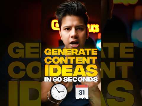 Content Ideas in 60 Seconds for creators