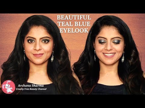 Teal Eyeshadow Tutorial | Cruelty Free Makeup Tutorial | Archana Sharma