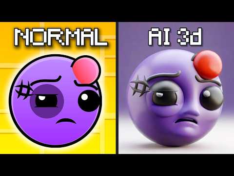 Battle For Extra Time Vs 3D Ai Version | Geometry Dash Funny