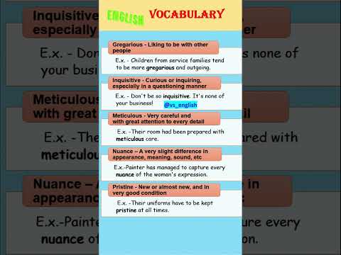 Important Advanced Vocabulary you should know! #vocabulary  #advancedvocabulary #english #shorts