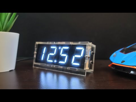 DIY digital Clock Kit with 7 segment LEDs - (build video)