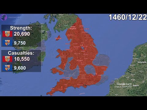 The Wars of the Roses in 1 minute using Google Earth