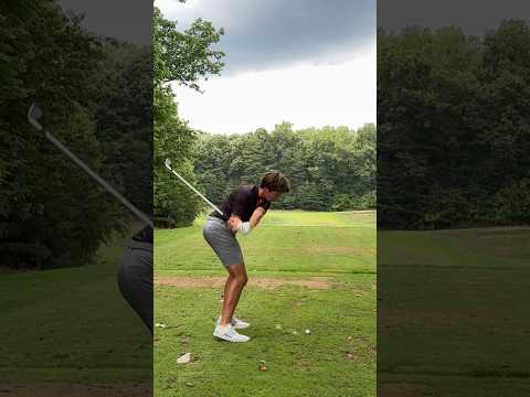 Shallowest golf swing of all time? #golf #shorts