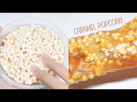 【ASMR】キャラメルポップコーン風スライム🍿Caramel popcorn slime [音フェチ]