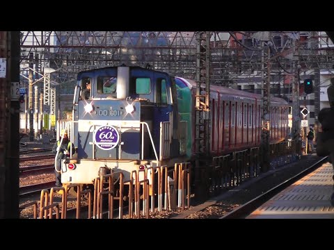 【甲種輸送】EF65 2070/DD60 1+東京メトロ2000系6両　2024.1.7