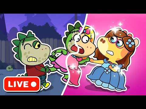 LIVE 🔥 Fire Spike Full Episodes 👑 Princess VS Zombie 🧟‍♀️ in the Maze and other Dragon Stories