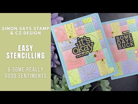 EASY Stencilling | Simon Says Stamp Summer Fruit Tiles