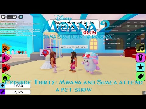 Moana's return to ROBLOX! Episode 30 | Moana and Simea attend a pet show m