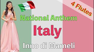 【イタリア国歌🇮🇹】フルート４重奏 [楽譜あり] "マメーリの賛歌"♪ National Anthem "Italy"Inno di Mameli